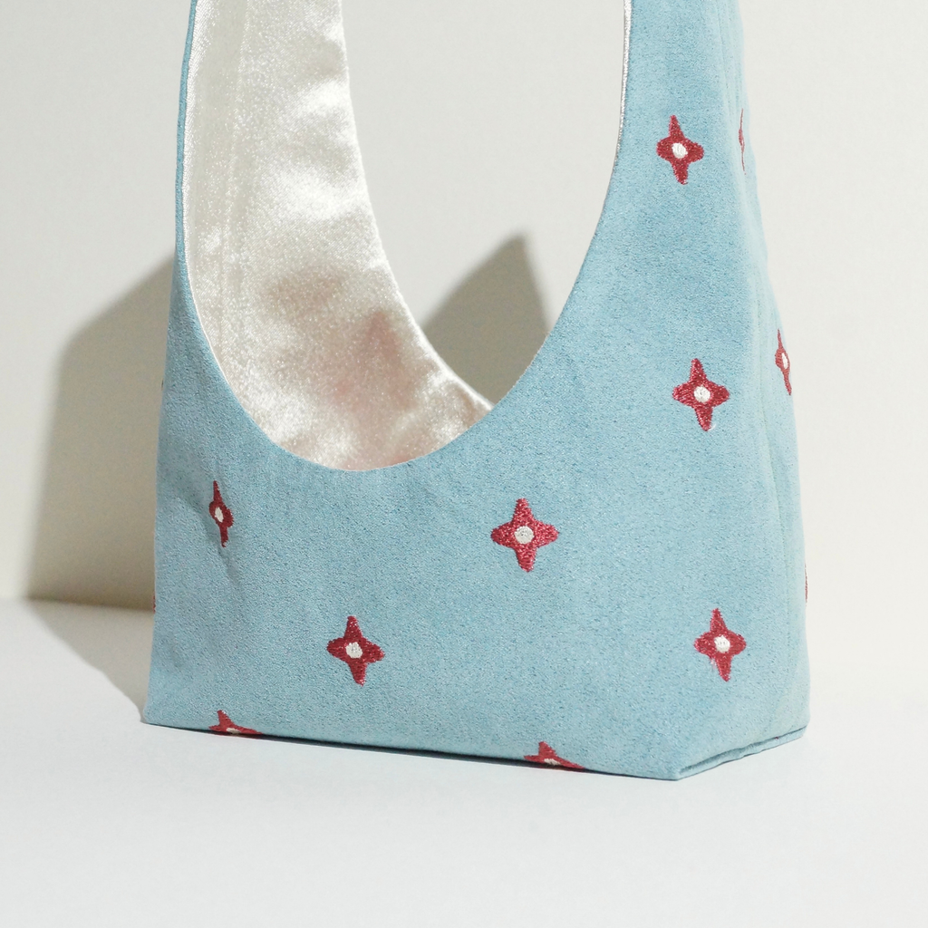 The Stash Bag - Dusty Blue / Ivory